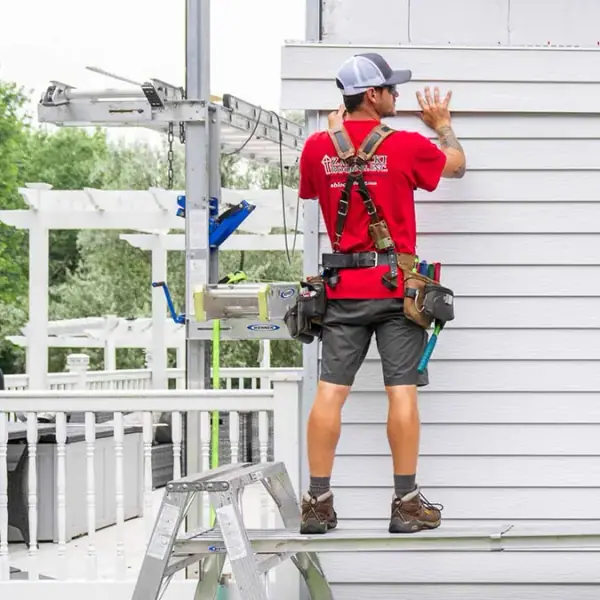 New siding installation on a Central Minnesota home