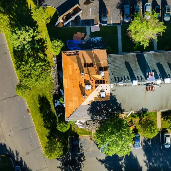 Full tear-off during a roof replacement